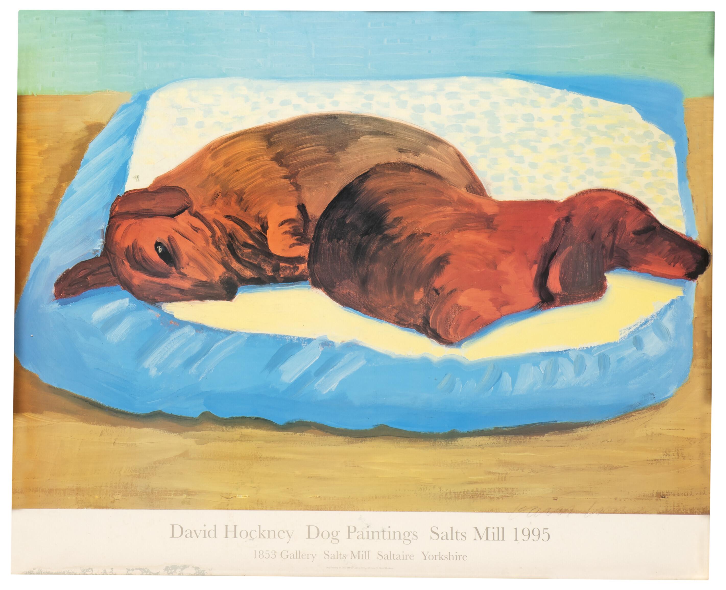 David Hockney Dog Paintings Salt Mill 1995, \