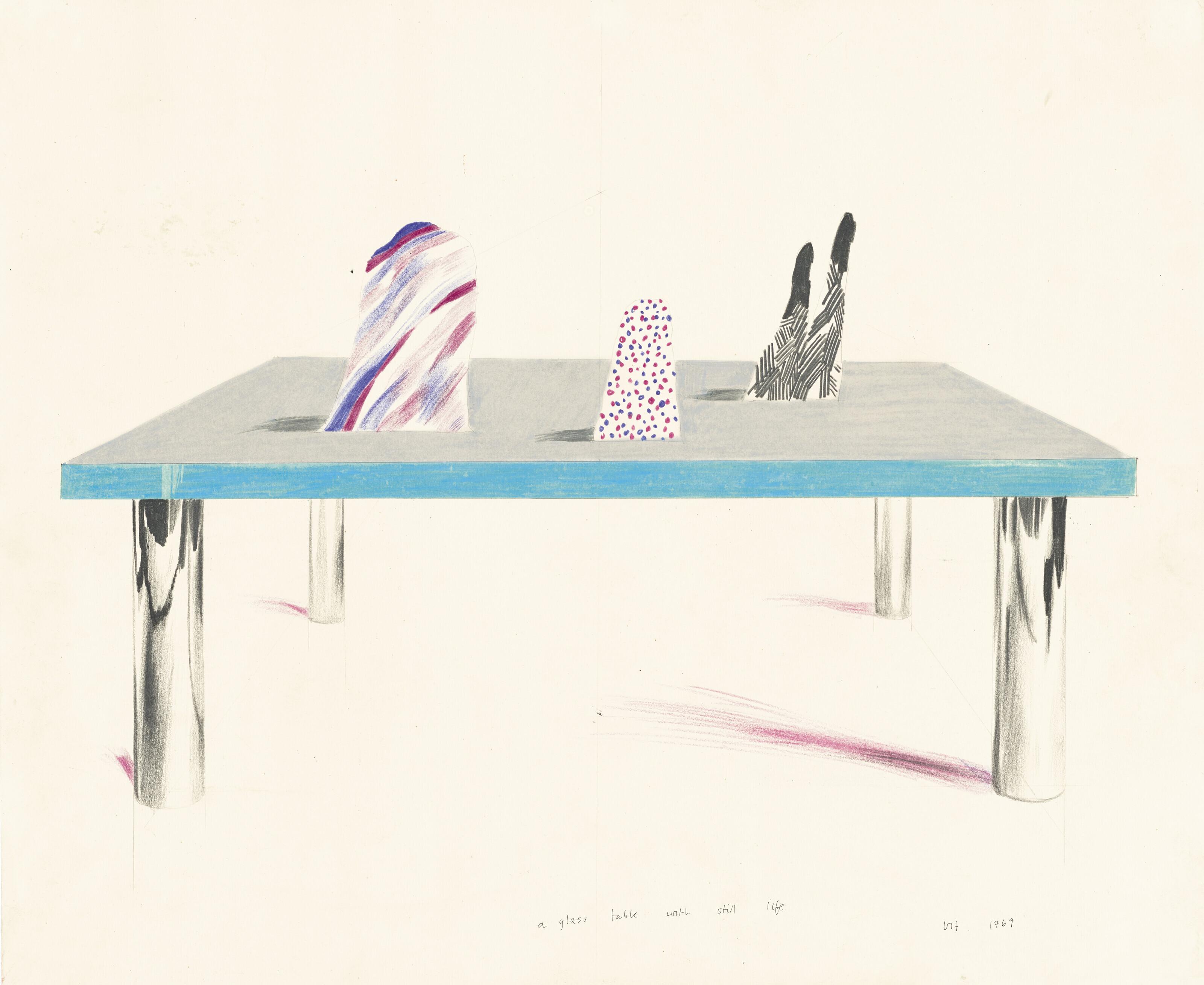 David Hockney, O.M., C.H., R.A. - A Glass Table with Still Life