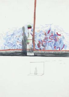 David Hockney, R.A. - Coloured Curtain Study