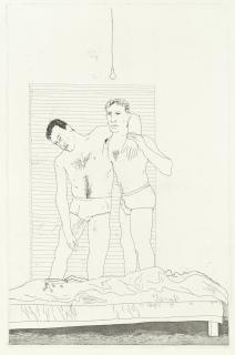 David Hockney R.A. - One Night, from \'Illustrations for Fourteen Poems from C.P. Cavafy\'