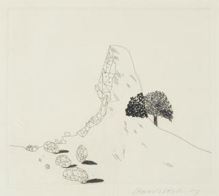 David Hockney R.A. - The Glass Mountain Shattered, from Illustrations for Six Fairy Tales from the Brothers Grimm