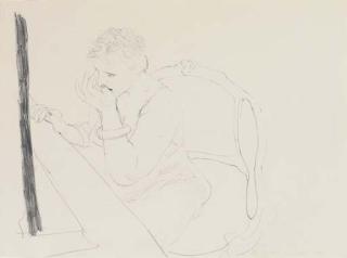 David Hockney RA - Celia adjusting her eyelash (Gemini 837)