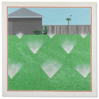 David Hockney - A Lawn Being Sprinkled