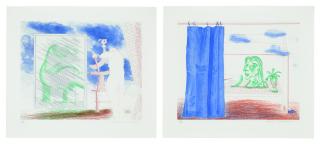 David Hockney - A Picture Of Ourselves; And What Is This Picasso? (Scottish Arts Council 210 & 218; Museum Of Contemporary Art, Tokyo 189 & 197)