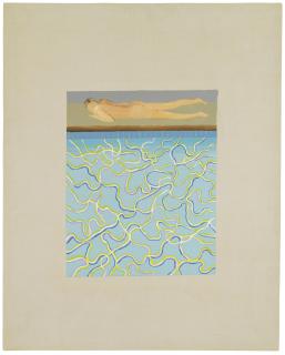 David Hockney - A Small Sunbather