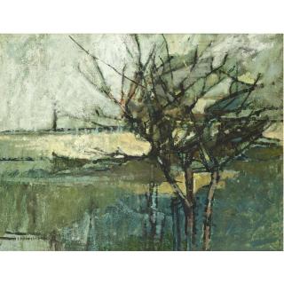 David Hockney - A Study Of Trees In A Landscape