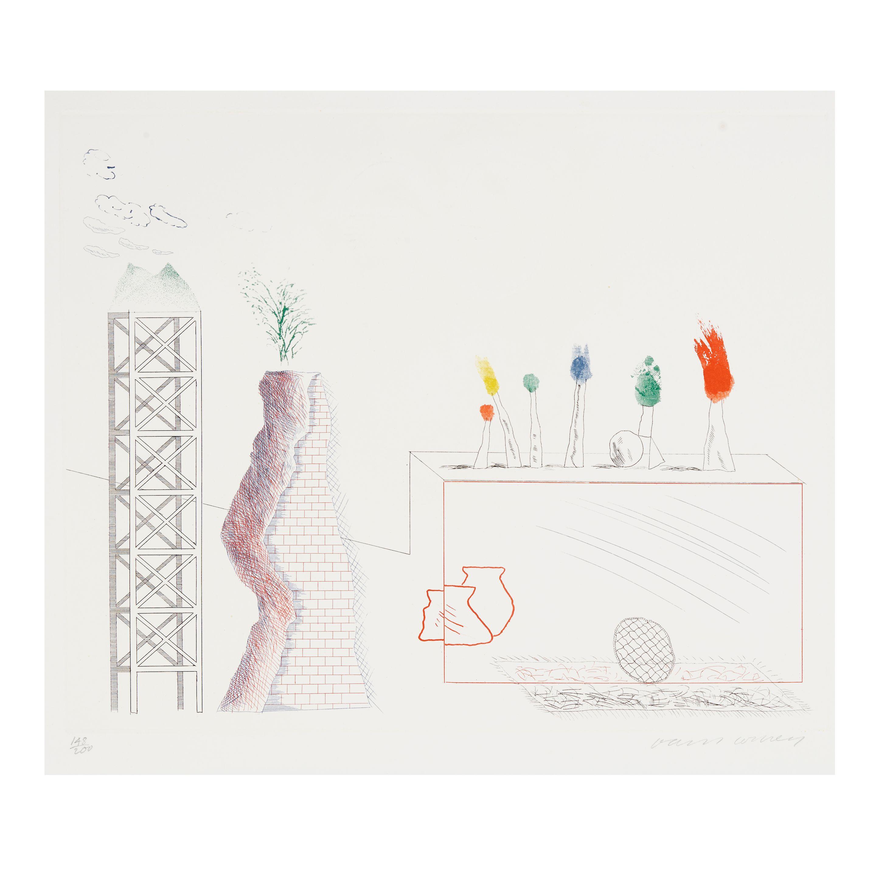 David Hockney - A Tune, from The Blue Guitar