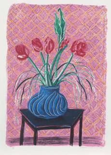 David Hockney - Amaryllis in Vase, from:  Moving Focus