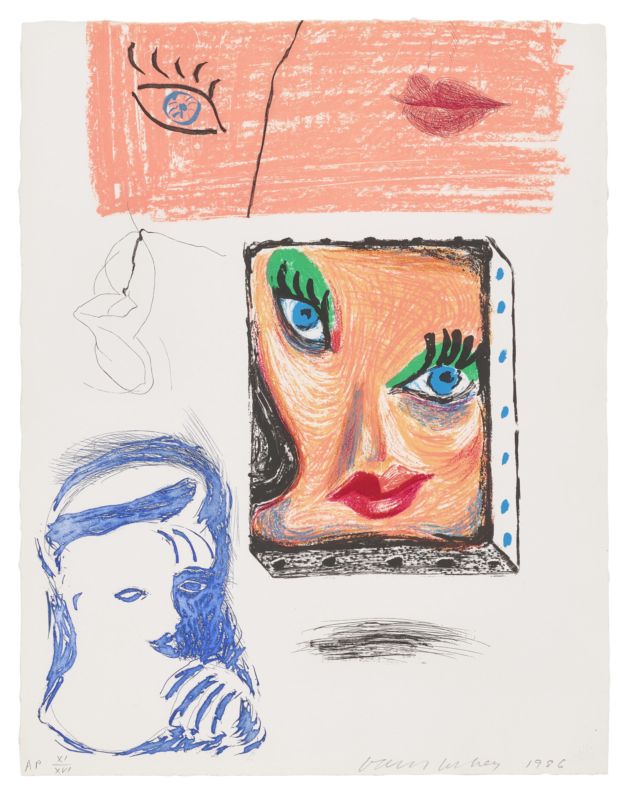 David Hockney - An Image of Celia (Study), from: Moving Focus