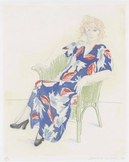 David Hockney - Celia In A Wicker Chair (Tokyo 158)