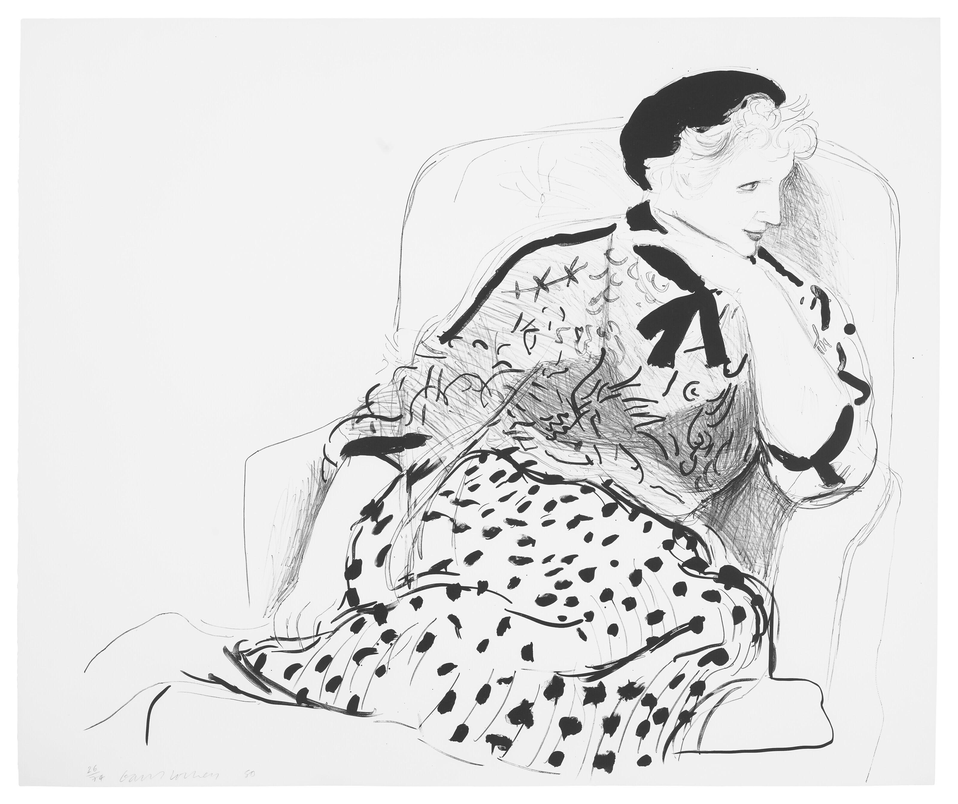David Hockney - Celia in an Armchair