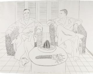 David Hockney - Christopher Isherwood and Don Bachardy.