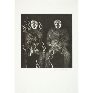 David Hockney - Corpses on Fire, from Illustrations for Six Fairy Tales from the Brothers Grimm