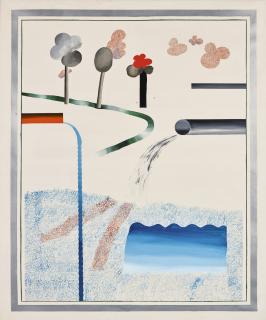 David Hockney - Different Kinds Of Water Pouring Into A Swimming Pool, Santa Monica