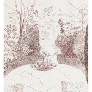 David Hockney - Don Cribb\'S Courtyard, L.A.