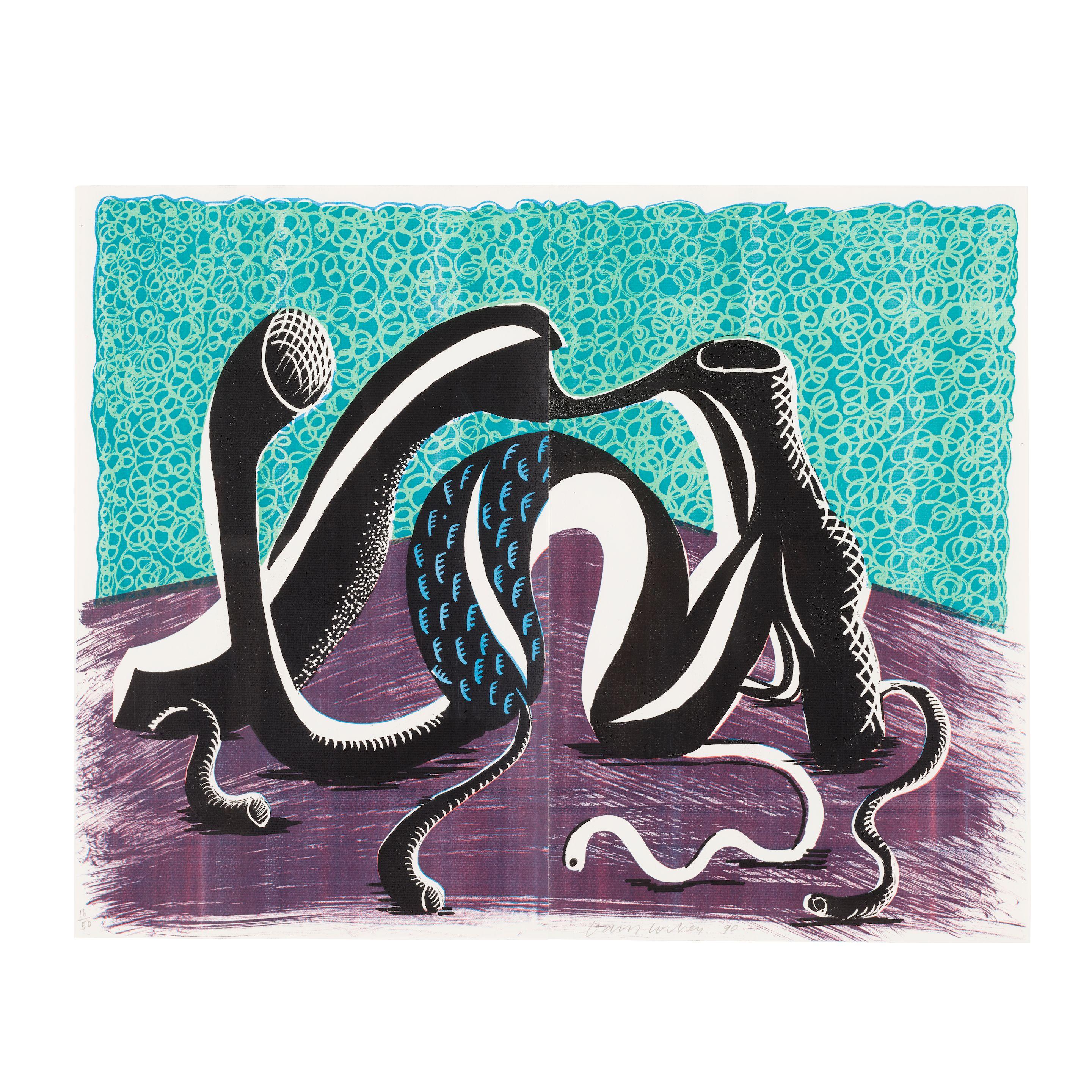 David Hockney - Extending, February (Diptych)