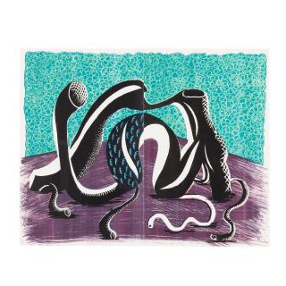 David Hockney - Extending, February (Diptych)