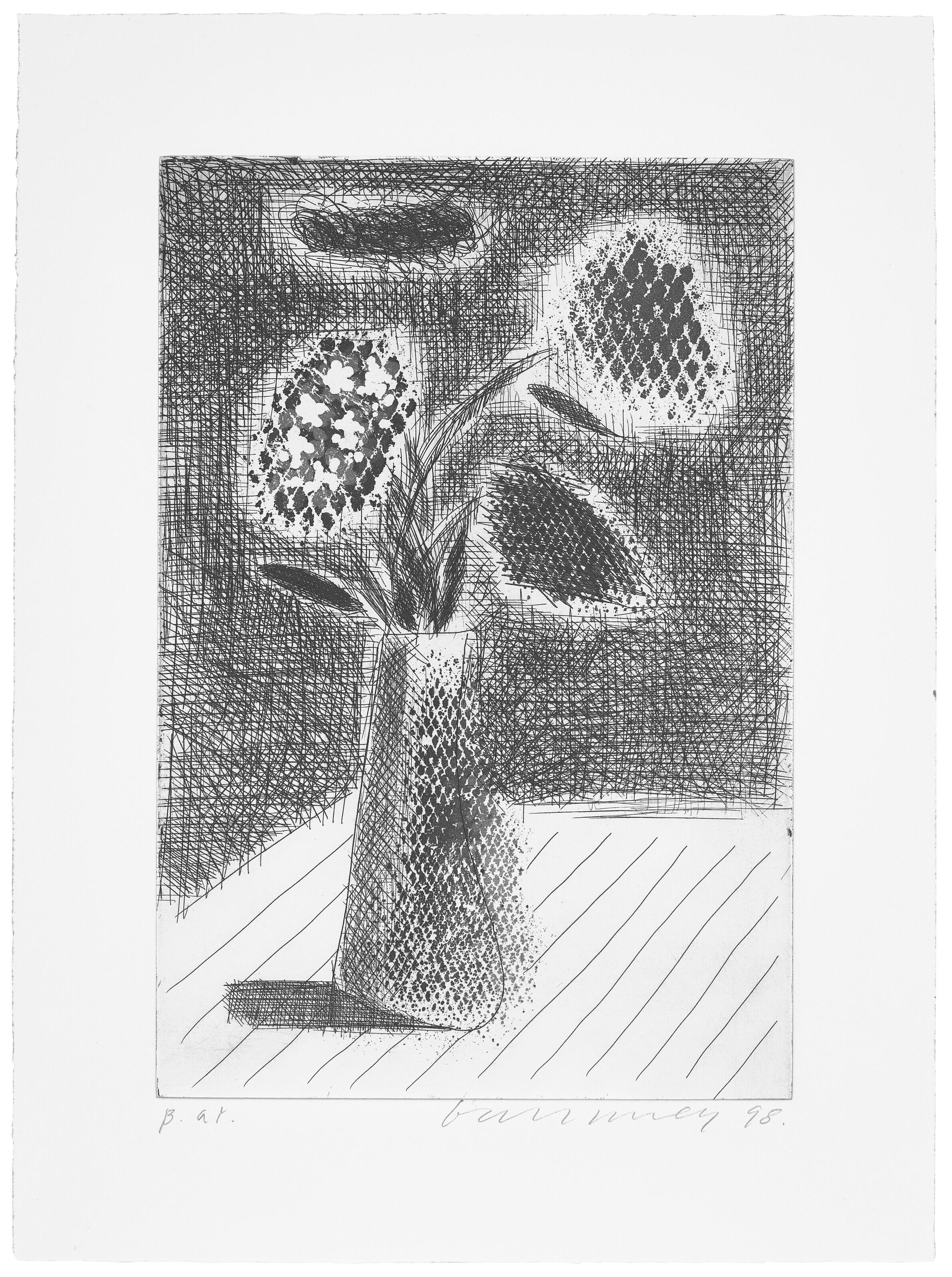 David Hockney - Four Flowers in a Vase
