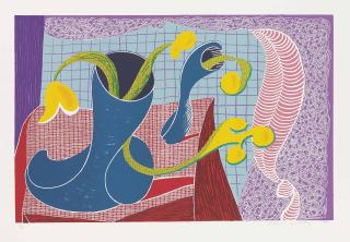 David Hockney - Four Flowers In Still Life (T. 322)