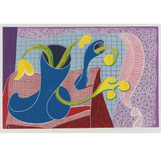David Hockney - Four Flowers In Still Life