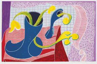 David Hockney - Four Flowers in Still Life