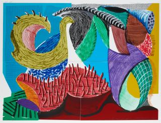 David Hockney - Four Part Splinge, from Some New Prints