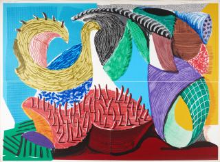 David Hockney - Four Part Splinge from Some New Prints