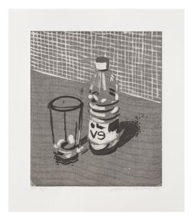 David Hockney - Glass and Bottle