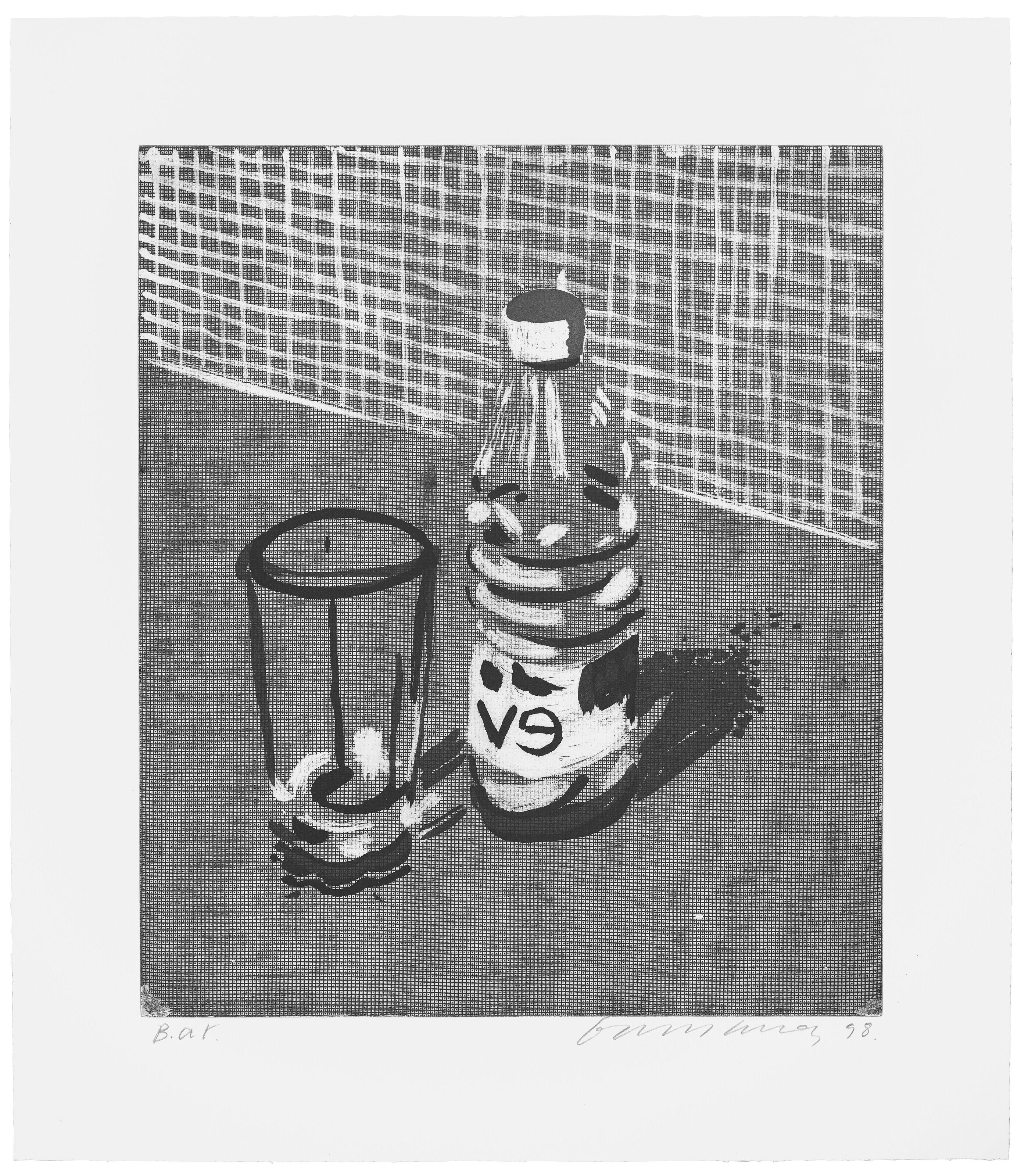 David Hockney - Glass & Bottle