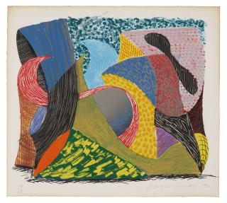 David Hockney - Going Out, from Some New Prints