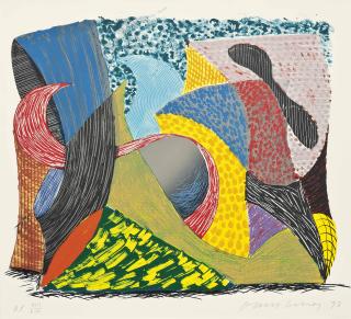 David Hockney - Going Out, from: Some New Prints