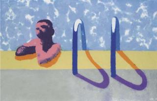 David Hockney - Gregory in the Pool I (Paper Pool 4)