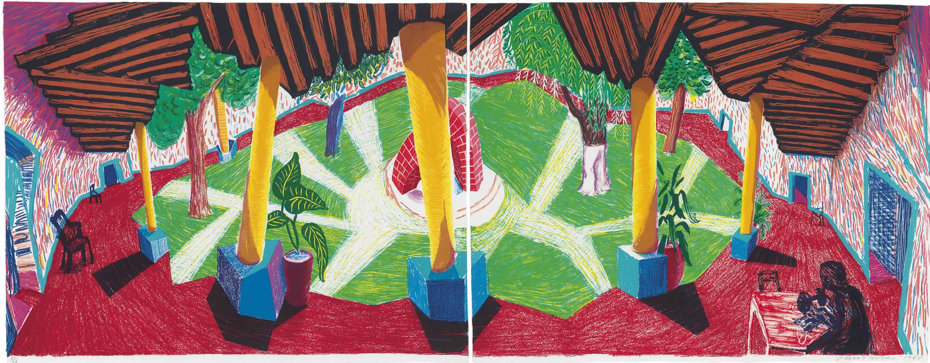 David Hockney - Hotel Acatlan: Two Weeks Later, from Moving Focus