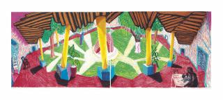 David Hockney - Hotel Acatlan: Two Weeks Later, From Moving Focus