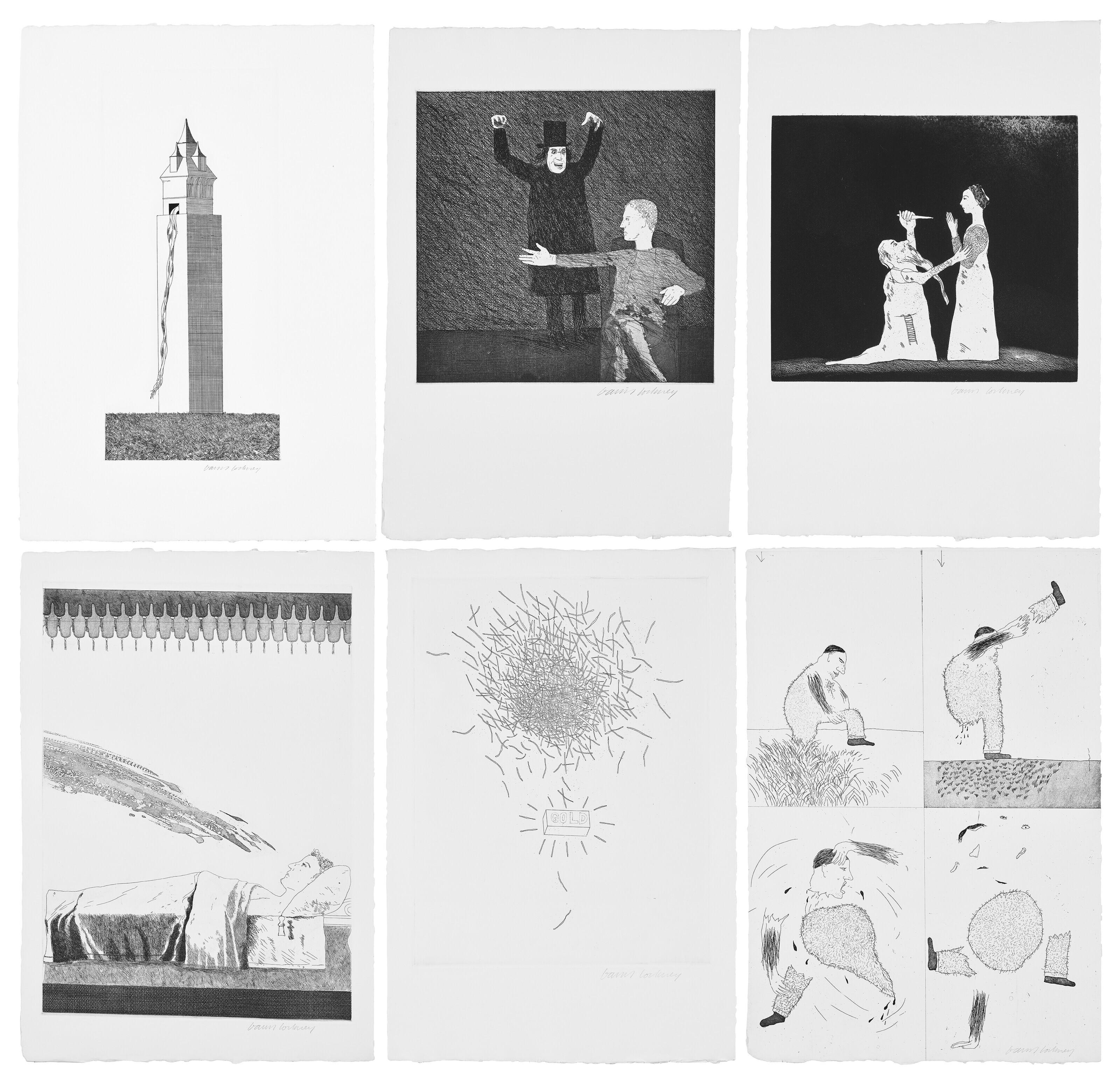 David Hockney - Illustrations for Six Fairy Tales from the Brothers Grimm