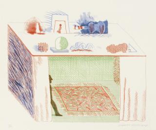 David Hockney - In a chiaroscuro, from The Blue Guitar (Scottish Arts Council 207)