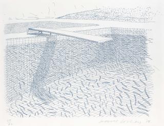 David Hockney - Lithographic Water made of lines