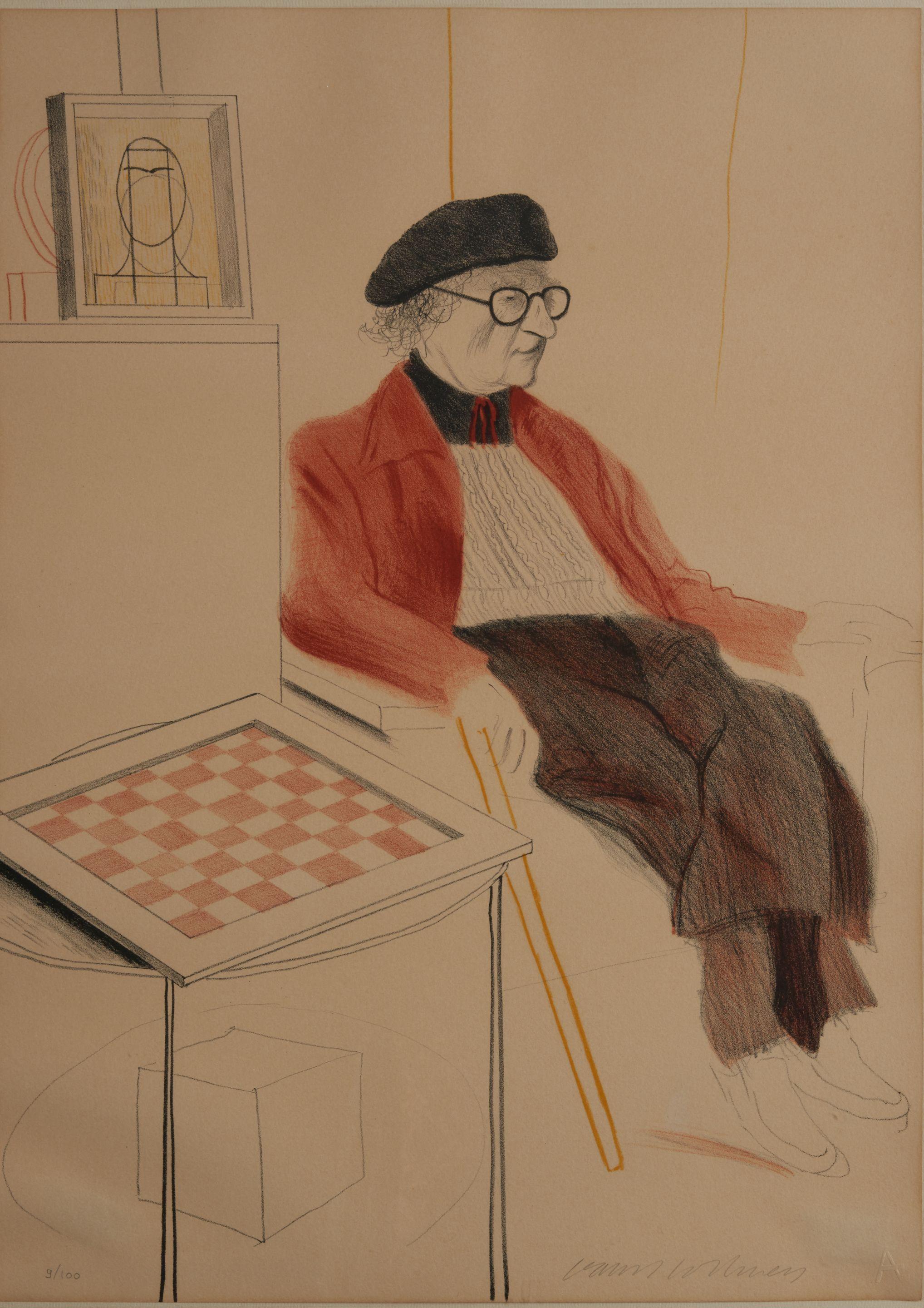 David Hockney - Man Ray, from Homage to Man Ray