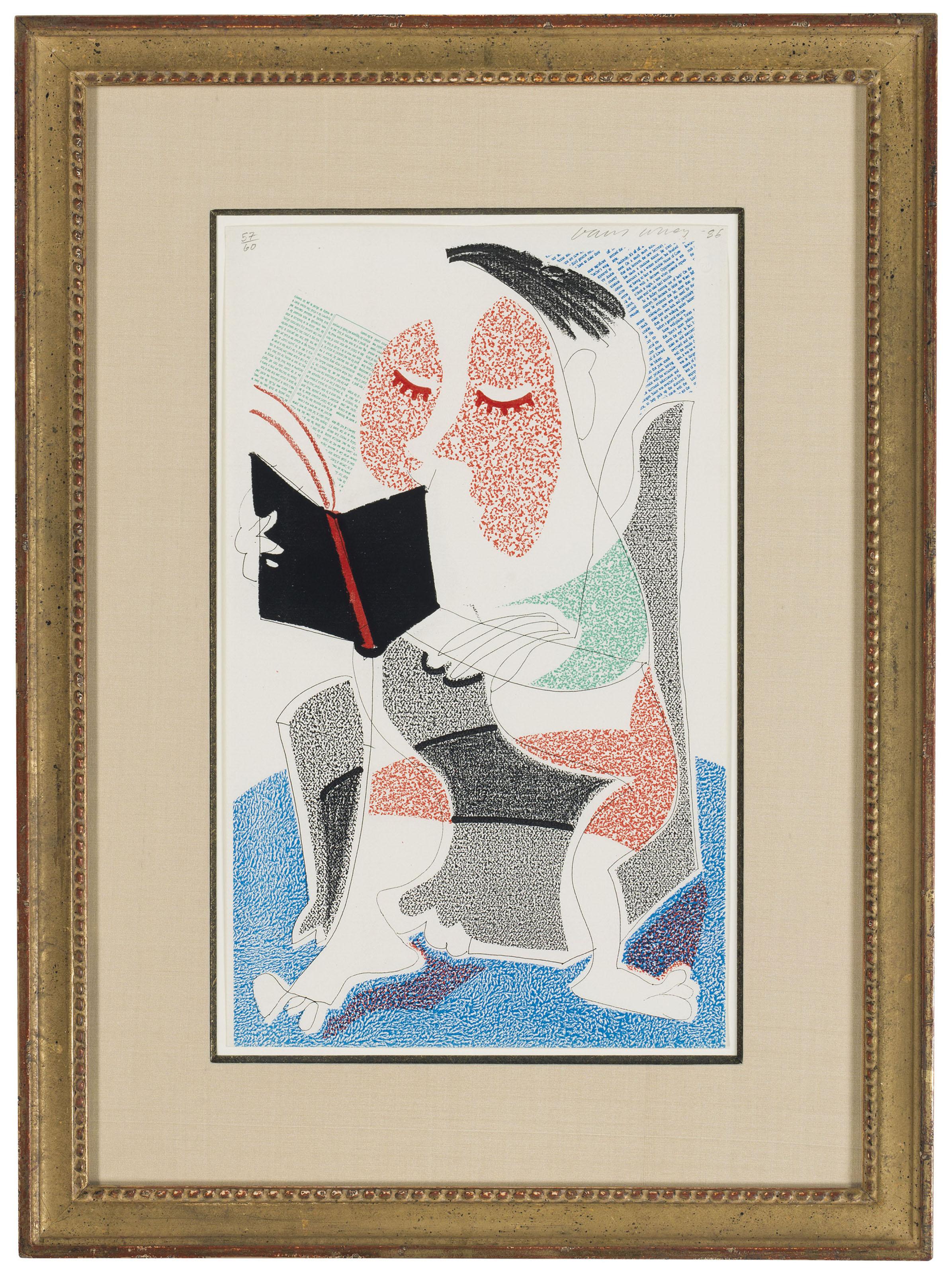 David Hockney - Man Reading Stendahl