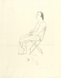 David Hockney - Mo with five leaves