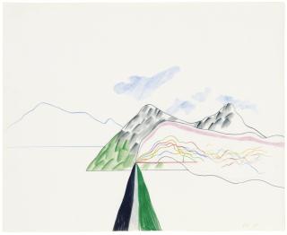 David Hockney - Mountain Landscape, Lebanon