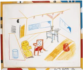 David Hockney - Moving Focus Series: Conversation In The Studio (Tokyo Contemporary Arts 260; Tyler 271)