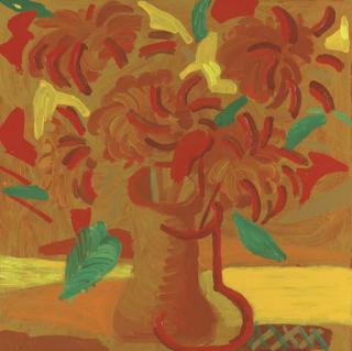 David Hockney - Orange Flowers