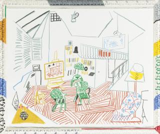 David Hockney - Pembroke Studio Interior (Tyler 277; (M.C.A.T 262)