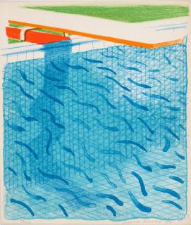 David Hockney - Pool made with paper and blue in for book