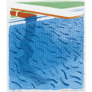 David Hockney - Pool Made With Paper And Blue Ink For Book (Tokyo Contemporary Arts 234)