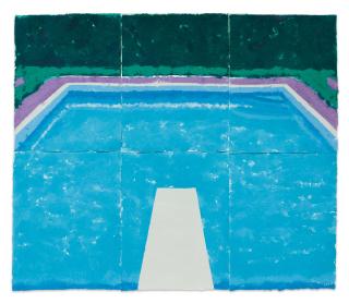 David Hockney - Pool On A Cloudy Day With Rain (Paper Pool 22)
