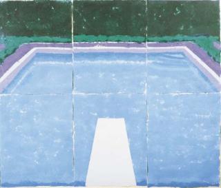 David Hockney - Pool on a Cloudy Day with Rain (Paper Pool 22)