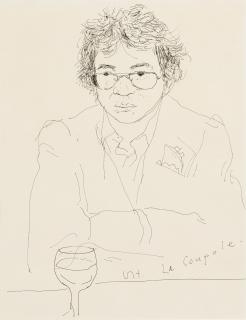 David Hockney - Portrait de Pierre Le-Tan à la coupole