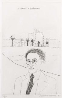 David Hockney - Potrait of Cavafy in Alexandria, from Fourteen poems by C.P. Cavafy (Scottish Arts Council 47)